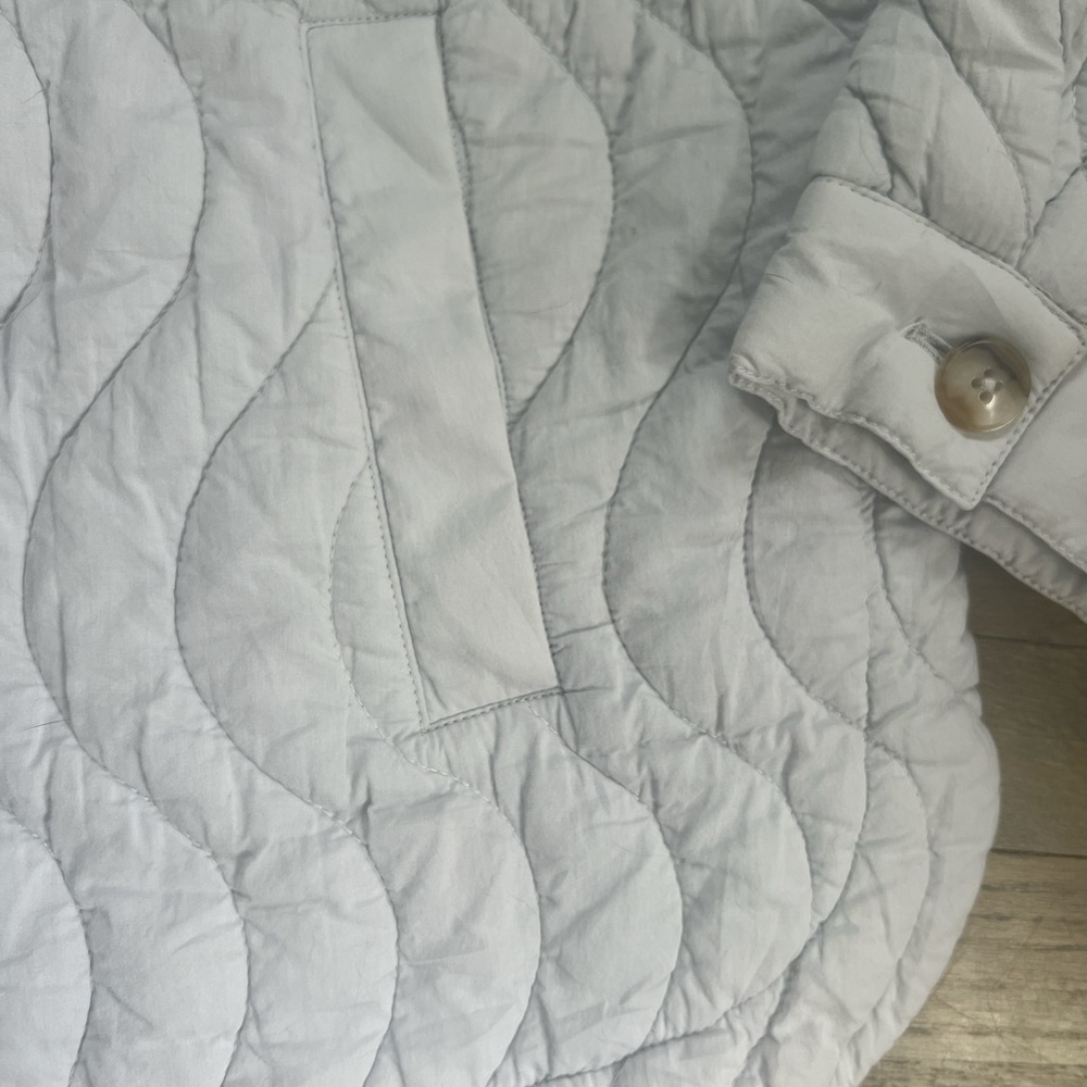Madewell Quilted Belrose Button Up Gray Shirt Jacket XXL - Picture 6 of 7